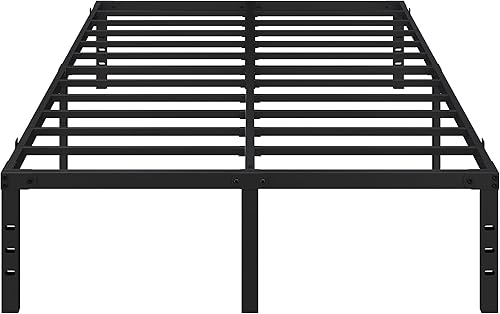 Miniatura 4 de Yaheetech Base de cama tamaño Queen de 14 pulgadas, plataforma de metal duradera con soporte de acero resistente, base de colchón antideslizante de