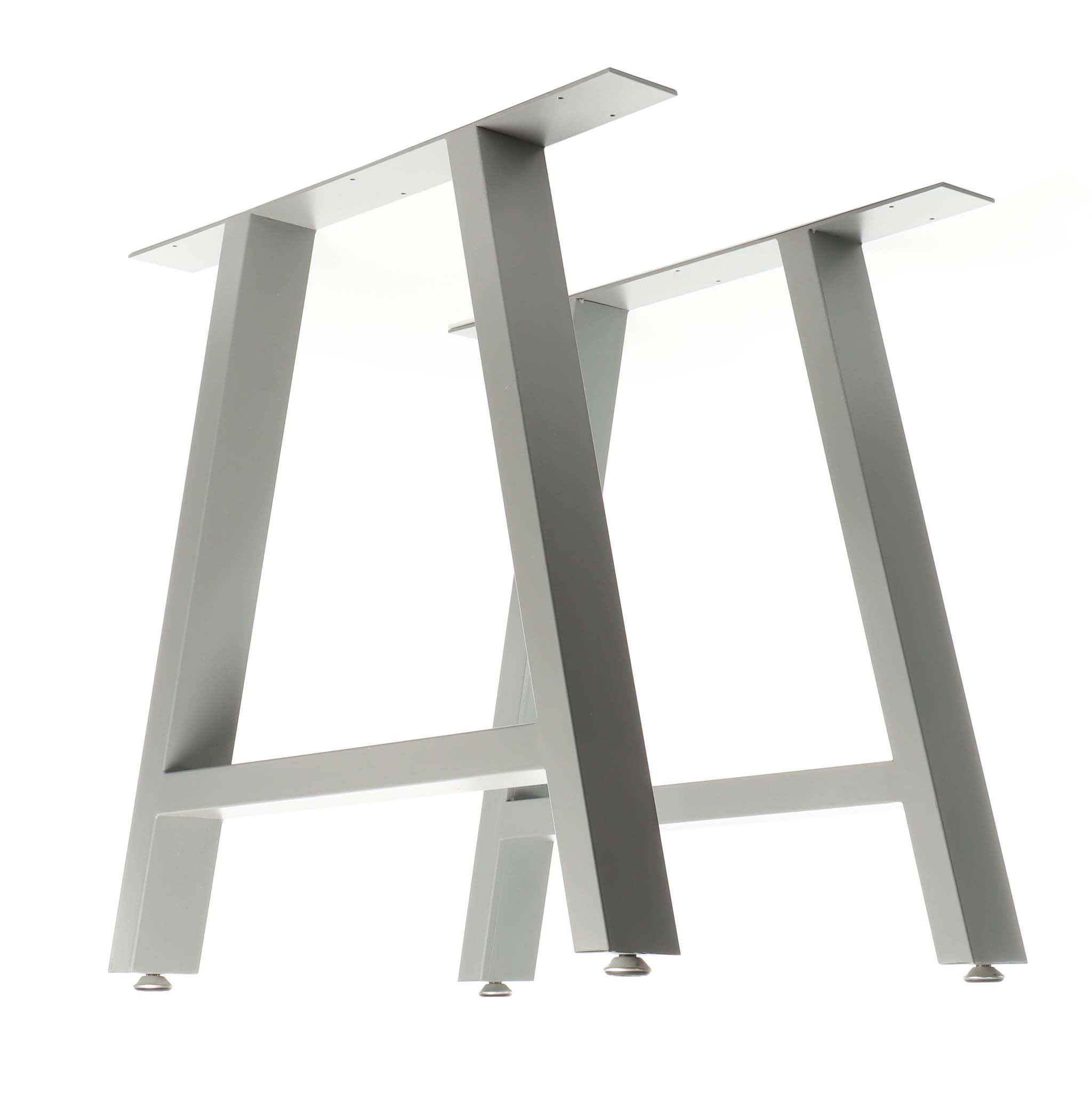 Wiltec Tischbein-Set | Tischbeine in A-Form, Stahl, 70x72 cm, Grau