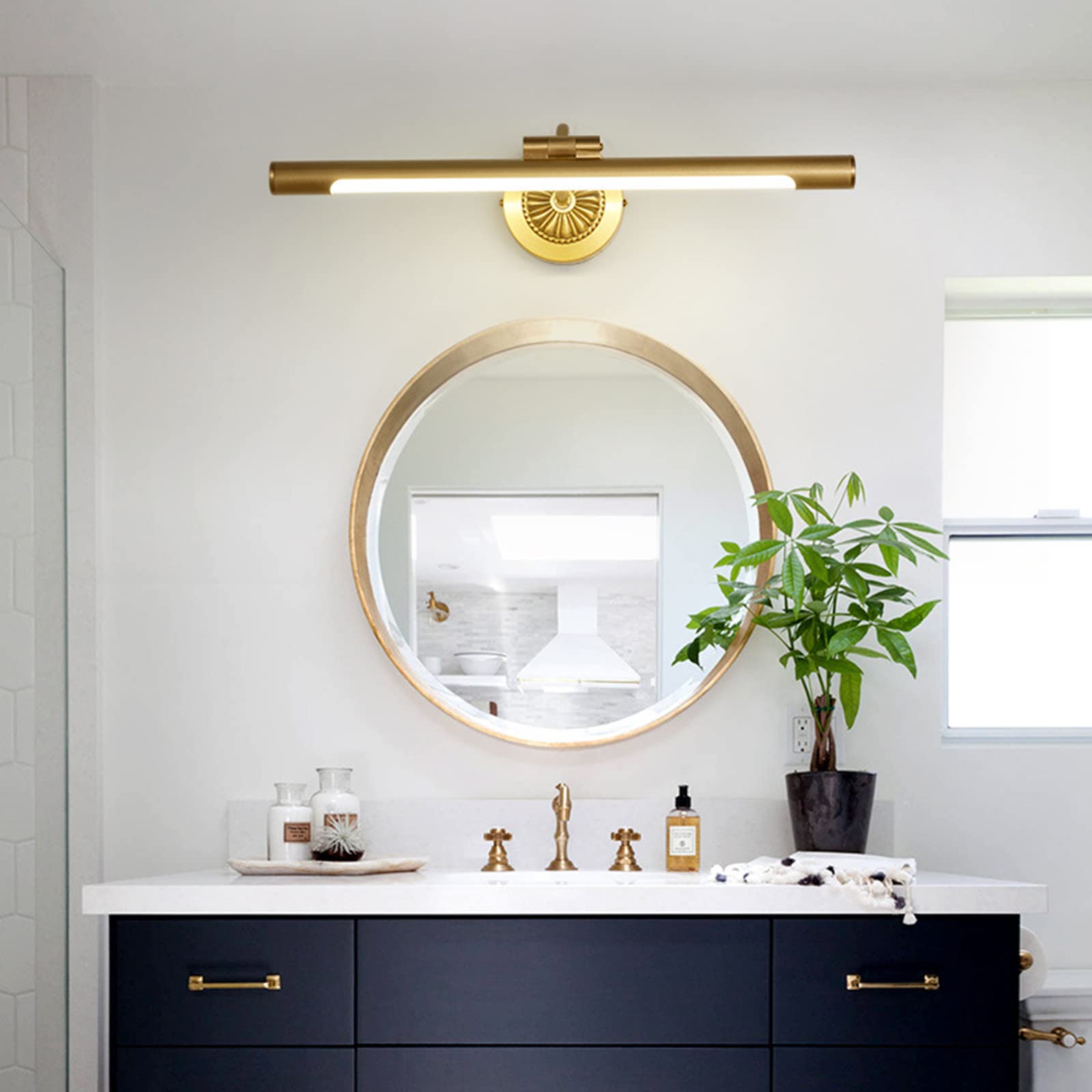 Oświetlenie toaletki LED Lustro Przednie światło Łazienka Wodoodporna, przeciwmgielna kinkiet naścienny Vanity Light do makijażu Oprawy oświetleniowe dekoracyjne do wnętrz Oprawy do kąpieli (56 cm,