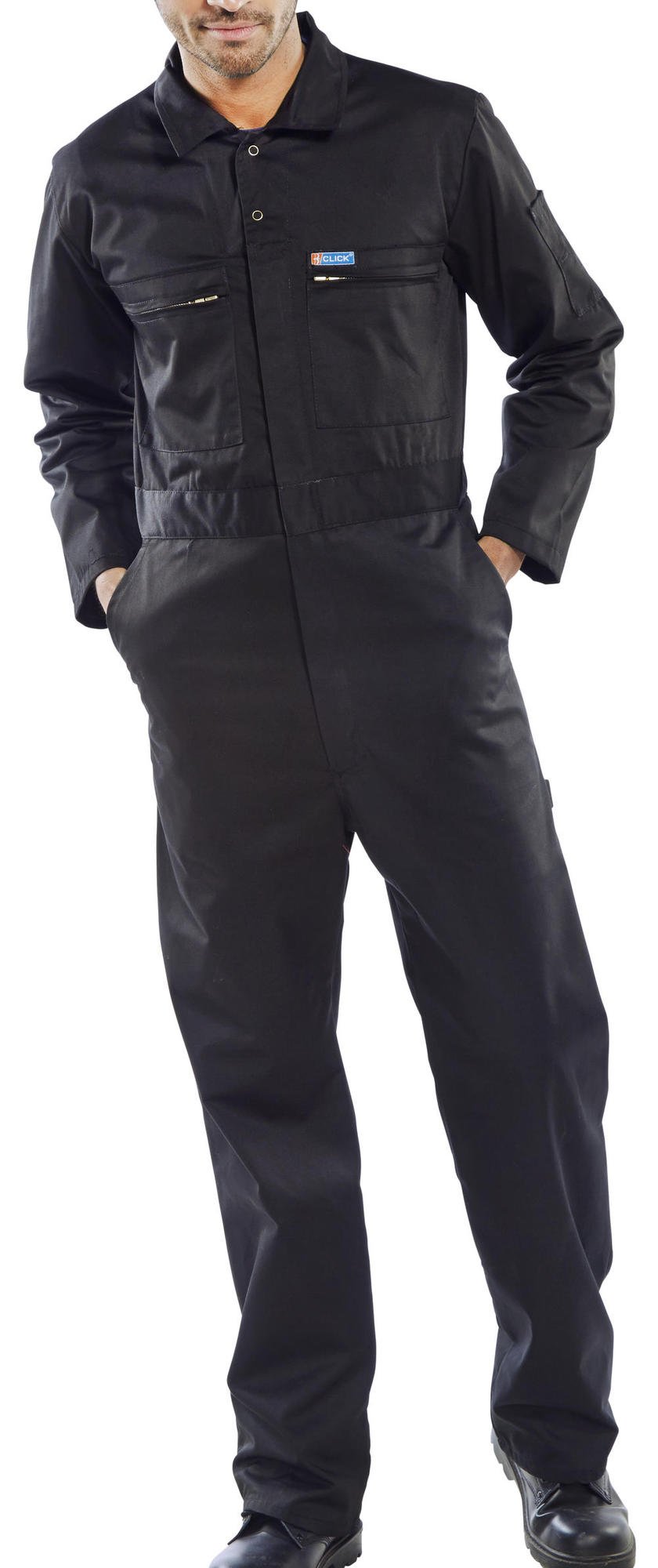 SUPER CLICK HEAVY WEIGHT BOILERSUIT BLACK 40