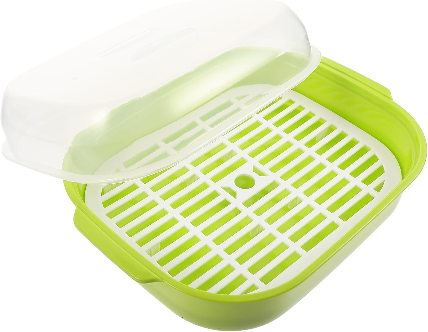 Hemoton Microwave Steamer for Vegetables and Dim Sum 10.6 Inch Microwave Cooking Basket with Lid Kitchen Steam Cooker for Healthy Meal Preparation