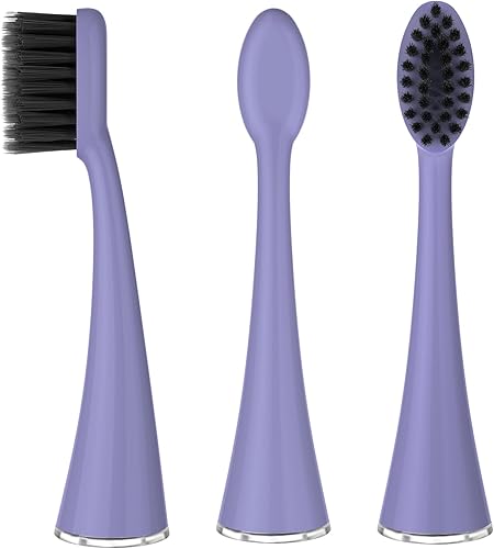 Miniatura 2 de Cabezales de repuesto para cepillo de dientes eléctrico Burst para adultos con tapas de cubierta antipolvo, cerdas de carbón suave para limpieza
