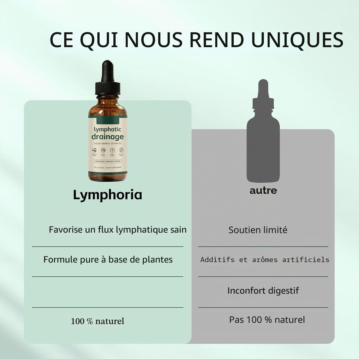 Gouttes de Drainage Lymphatique Lymphoria, Gouttes de Bien-être Lymphoria, Support du Système Lymphatique, Mélanges à Base de Plantes Naturelles, Rapide et Efficace, pour Femmes et Hommes (2 pièces)