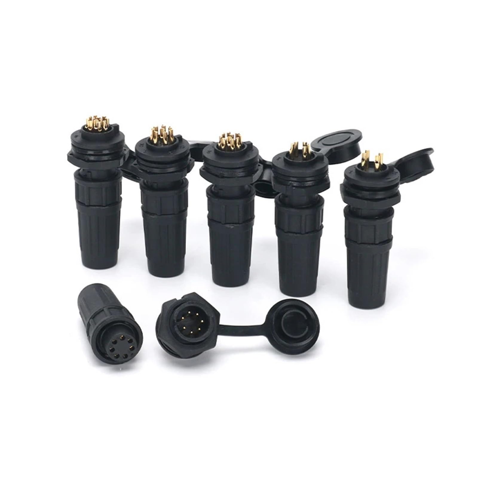 Connecteur en plastique étanche PY07 IP67, jeu de fiches et de prises, 24 broches, connexion rapide Z108 A + B for des connexions électriques durables, 10 pièces