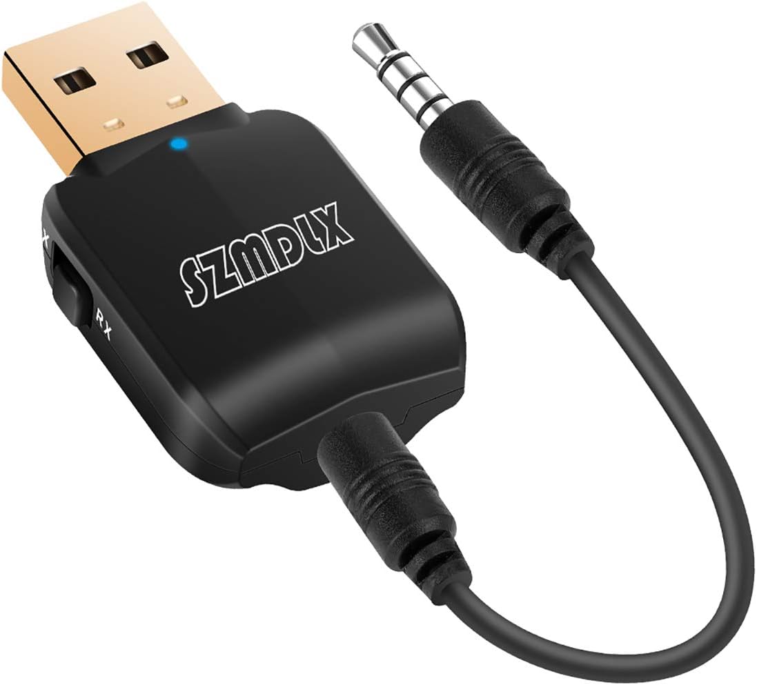 SZMDLX USB Bluetooth 5.0 Transmitter Receiver 3in1, HiFi Wireless
