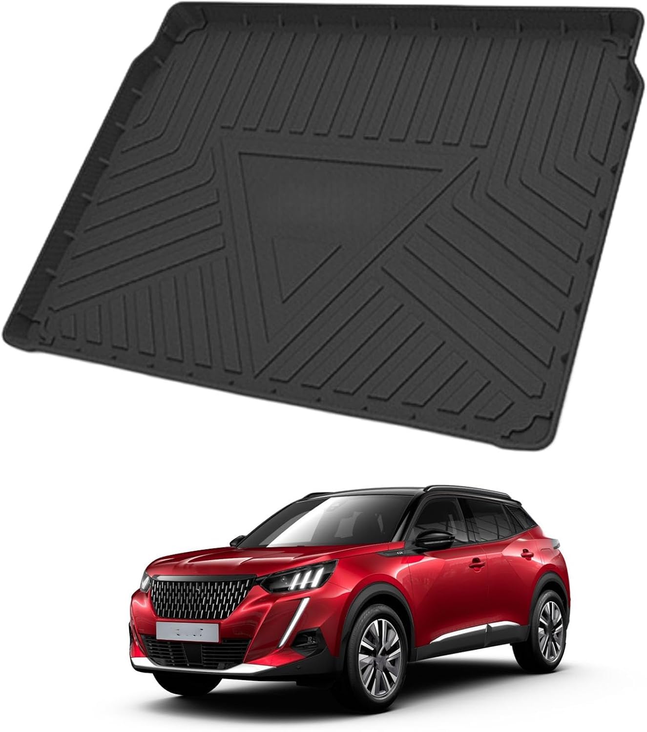 PLAKDFUU Bootmat for Peugeot 2008 Gas 2020-2022 easyclean protector