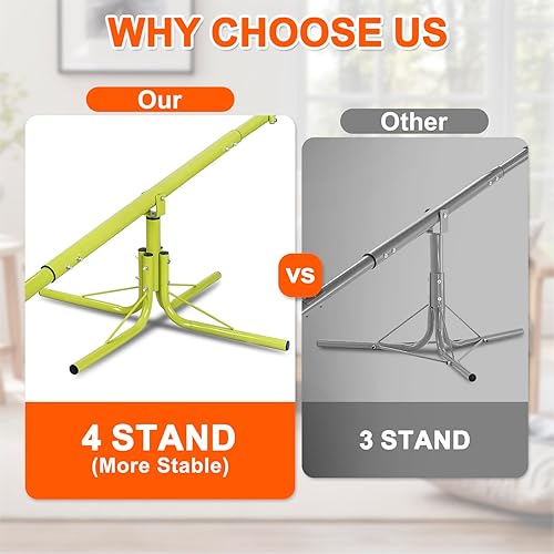 Vista 5 de Balancín para niños, Teeter Totter con rotación de 360 grados, equipo de parque infantil para exteriores, hogar, juego de juguetes para niños