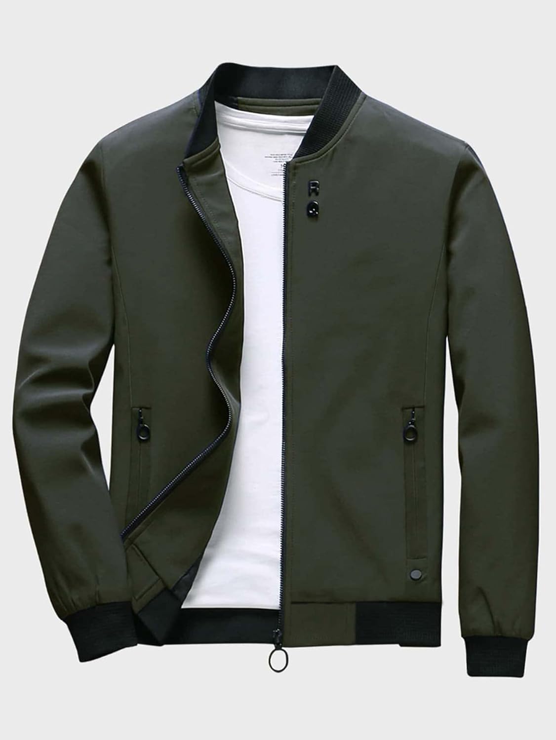 Jackets for Men Men Zip Up Bomber Jacket Jackets (Color
