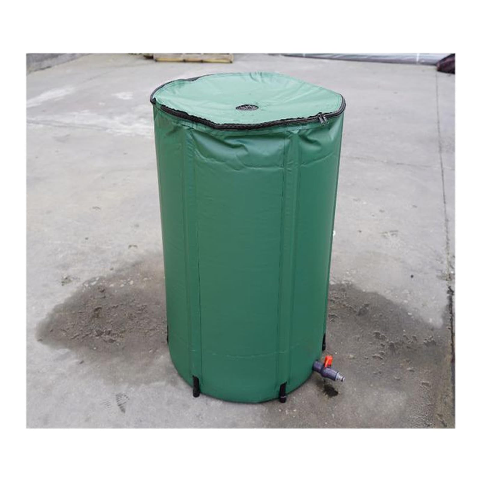 Nviusdsj Green Rainwater Barrels, Foldable For Storage, Top Cover With Filter Mesh, Tough Fabric, Wear-Resistant And Tear-Resistant(,250L)