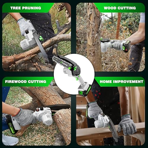 Ceepuy EXPDKN_B0CGRNN3KT Mini Chainsaw Cordless,6 Inch Portable Electric Chain Saw W/ Automatic Oiler, Battery Powered Small Handheld Saw W/ Security Lock Trees Branches Trimming thumb #6