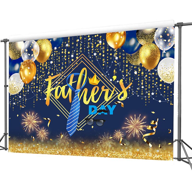 Fotohintergrund „Happy Father's Day“ – 3 X 2,5 M, Vinyl, Mit Glitzer, Ballons & Herzen, Für Fotoshootings