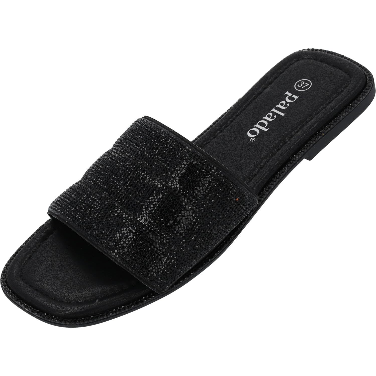 Palado Damen Pantoletten Verido - elegante Sandalen für Frauen - bequeme Hausschuhe mit Strasssteinen - modische Sommerschuhe