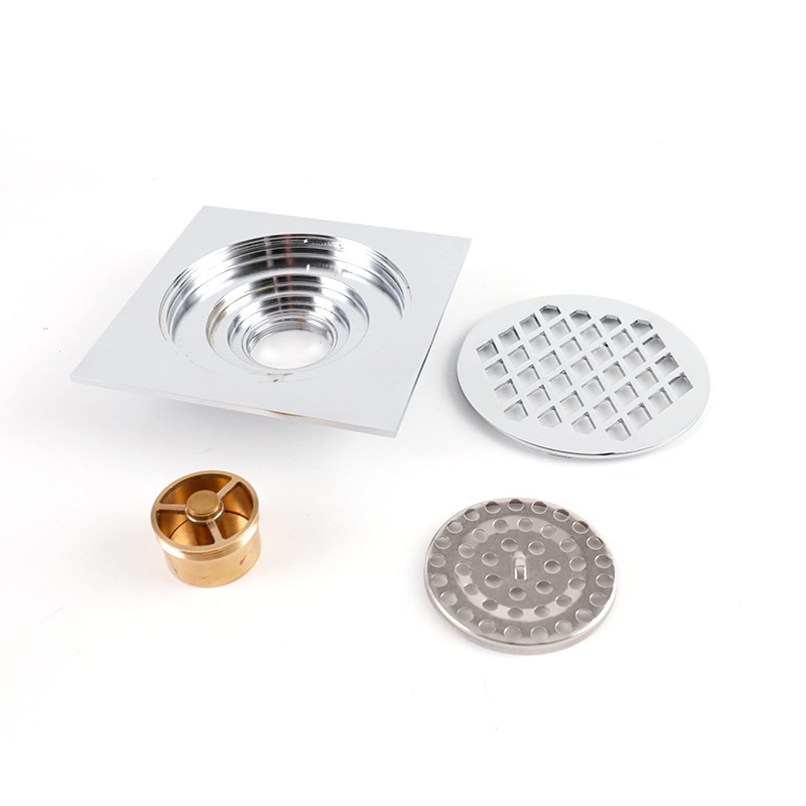 Cuadrado De Desagüe De Piso Todo El Desagüe De Piso De Cobre 15x15 Desagüe del Piso del Baño Lingge Desagüe del Piso De La Cocina Todo El Desagüe del Piso De Cobre Drenaje De Piso De Alto Estándar G