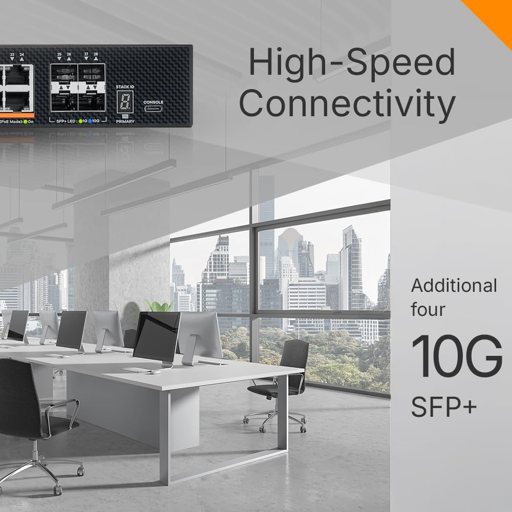 ZYXEL Switch Ethernet 24 Porte | L3 Access | 10G | Poe | XMG2230-28HP | 24x Porte 2.5G PoE RJ-45 + 4x 10G SFP+, Total PoE Budget 700W AC / 1440W DC, Doppia Alimentazione Flessibile