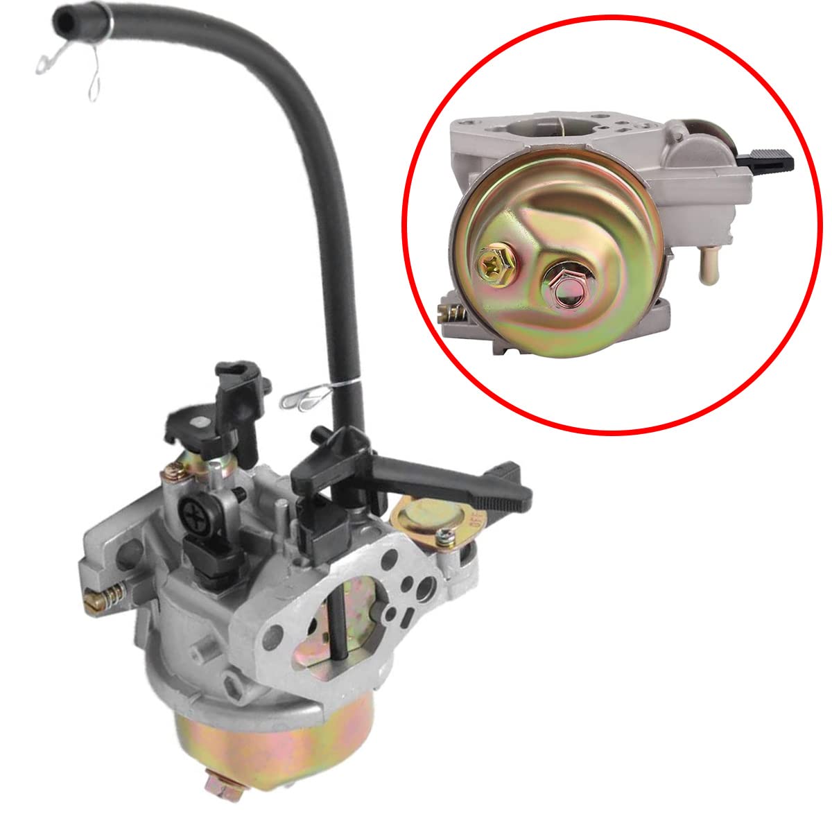 ZAMDOE Kit carburatore con filtro aria per HONDA GX240 GX270 8HP 9HP motori, sostituisce # 16100-ZE2-W71 1616100-ZH9-820 16100-ZH9-W21 Carburatore