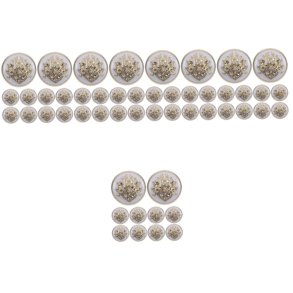 MAGICLULU 50pezzi Bottoni Decorativi Metallo Per Abbigliamento Eleganti Chiusure Retro Per Giacche e Pantaloni Platino Per Cucito Fai Te e Rinnovamento Di Vestiti
