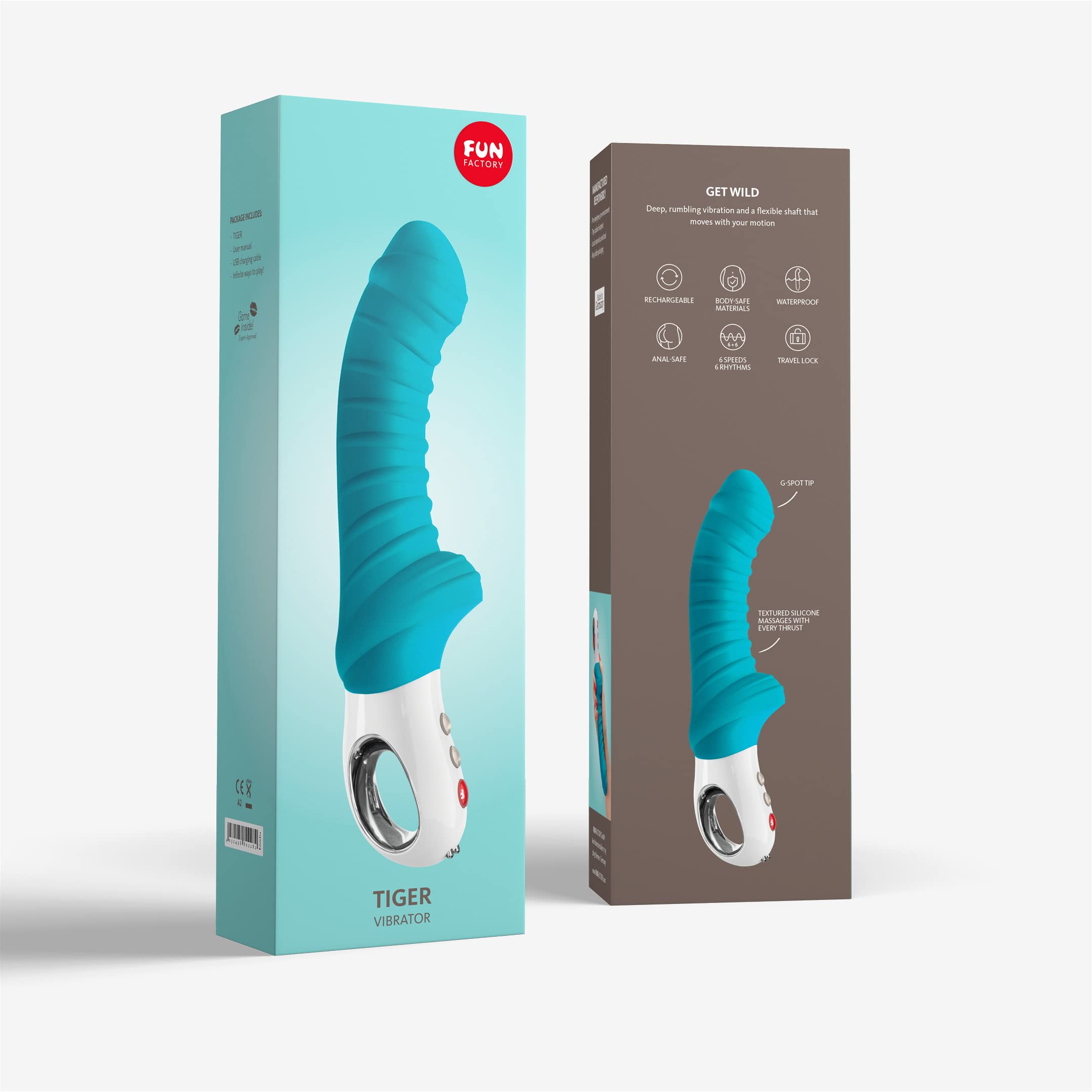 Fun Factory Tiger G5 Vibromasseur Rechargeable Pétrole