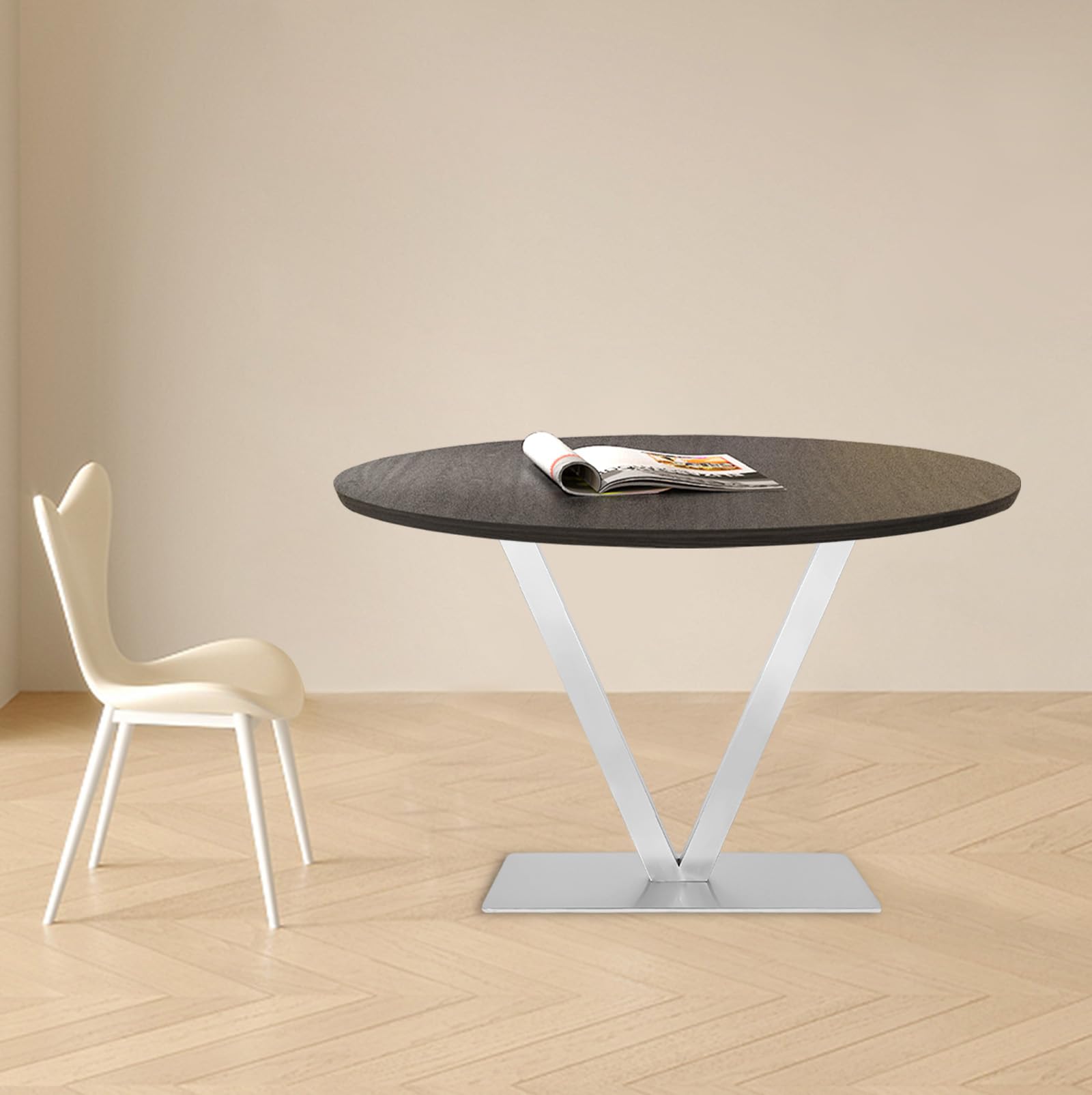 Patas de mesa de metal en forma de V, de acero inoxidable, altura 70 cm