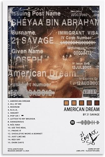 21 pósteres salvajes de Ocean American Dream para habitación, pintura decorativa estética, arte de pared, sala de estar, 12 x 18 pulgadas (11.8 x