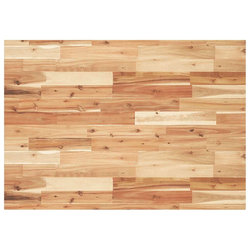 vidaXL Dessus de Bureau Fini à l'huile 100x70x4cm Bois d'acacia Massif, Plan de Travail de Cuisine, Plan de Travail de Remplacement de Cuisine, Dessus de Bureau en Bois