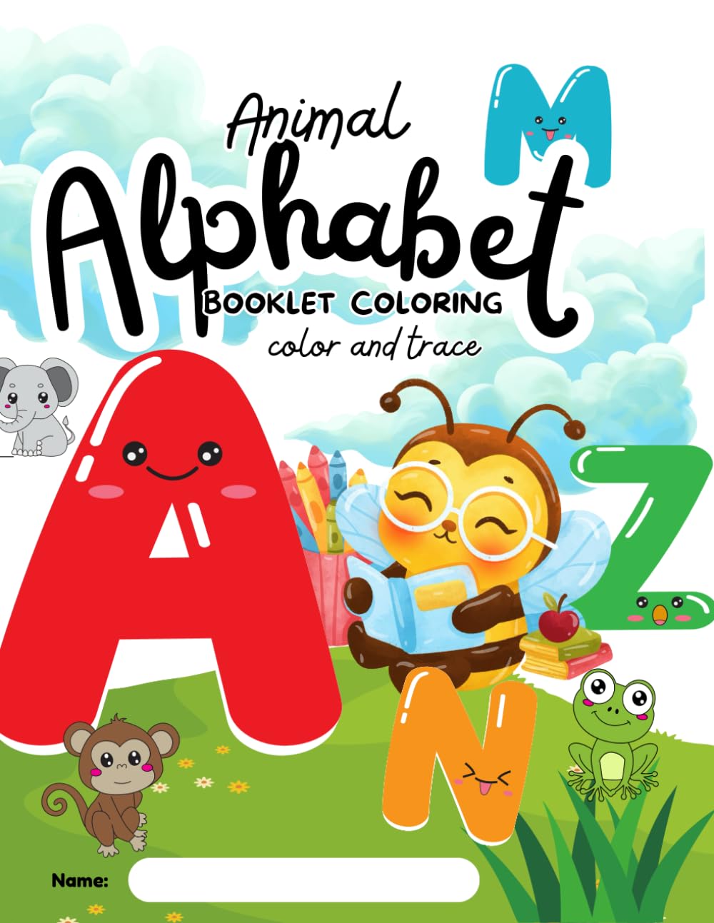 Animal Alphabet Coloring Booklet And Trace