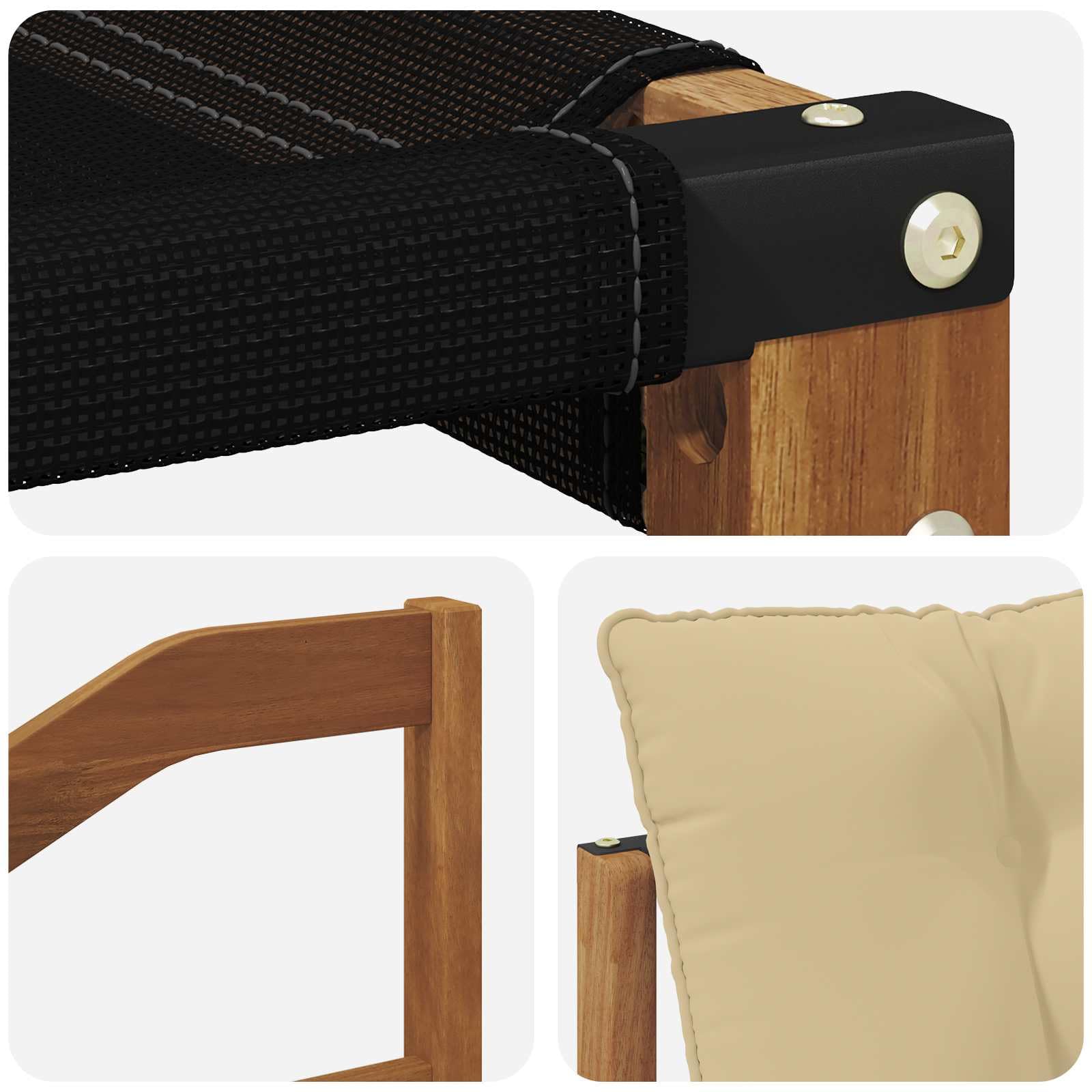 vidaXL Zestaw sof na zewnątrz z poduszką 4 pcs Naturalny i Beżowy, Ogród, nowoczesna sofa na zewnątrz, narożny mebel do patio, wygodne siedzisko na taras, trwały zestaw