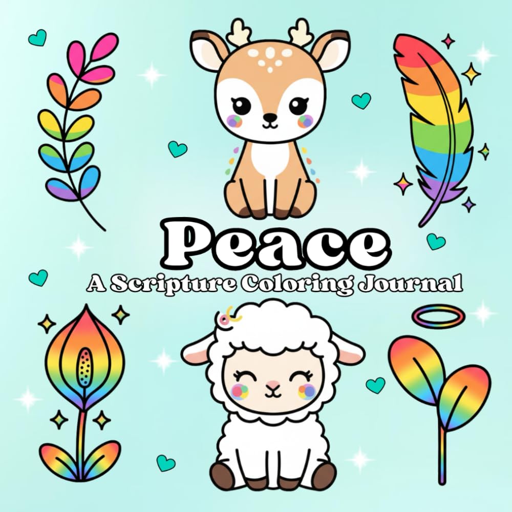 Peace A Scripture Coloring Journal: A Creative Gentle Heartfelt Devotional Practice for Reflection, Peace, Creativity and God’s Love (Radiant Faith: A Scripture Coloring Journal Series)