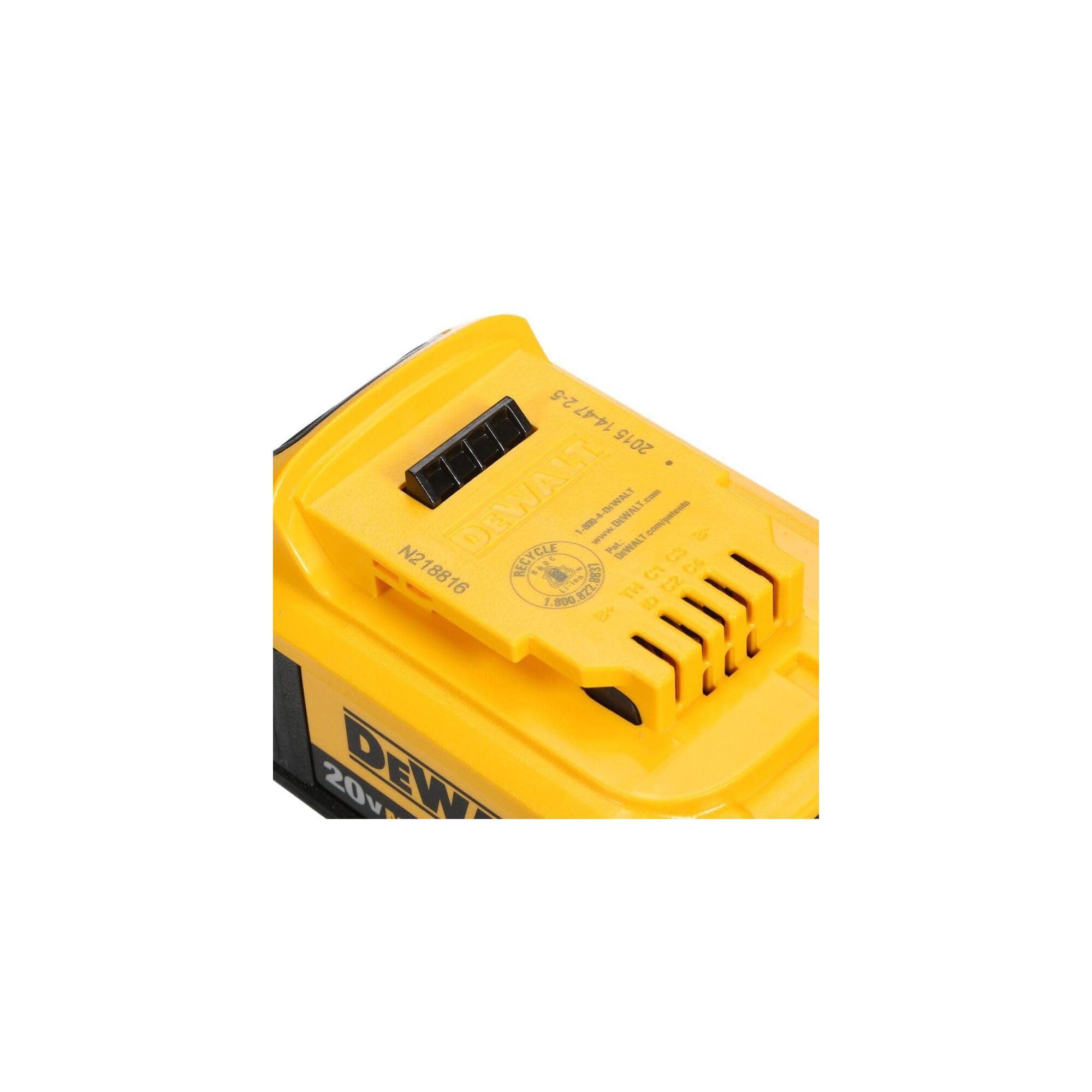 DeWalt DCB204 - Batteria ricaricabile agli ioni di litio, 4000 mAh, 20 V, batteria ricaricabile (4000 mAh, Ioni di Litio, 20 V, Nero, Giallo, 1 pezzo(i)