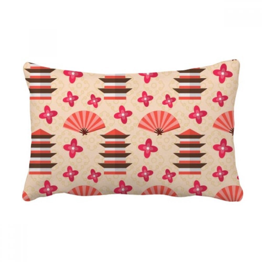 Coussin lombaire pour mal de dos motif japonais confortable pour assise de canape