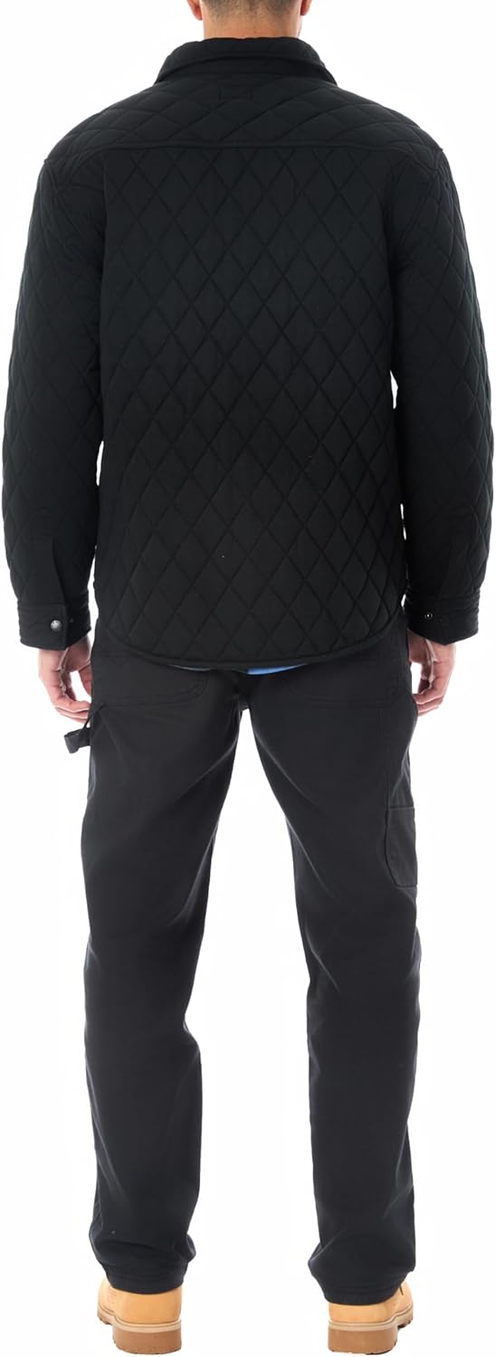 Smith's Workwear Snap Closure Diamond Quilted Knit Shirt-Jac - Image 9