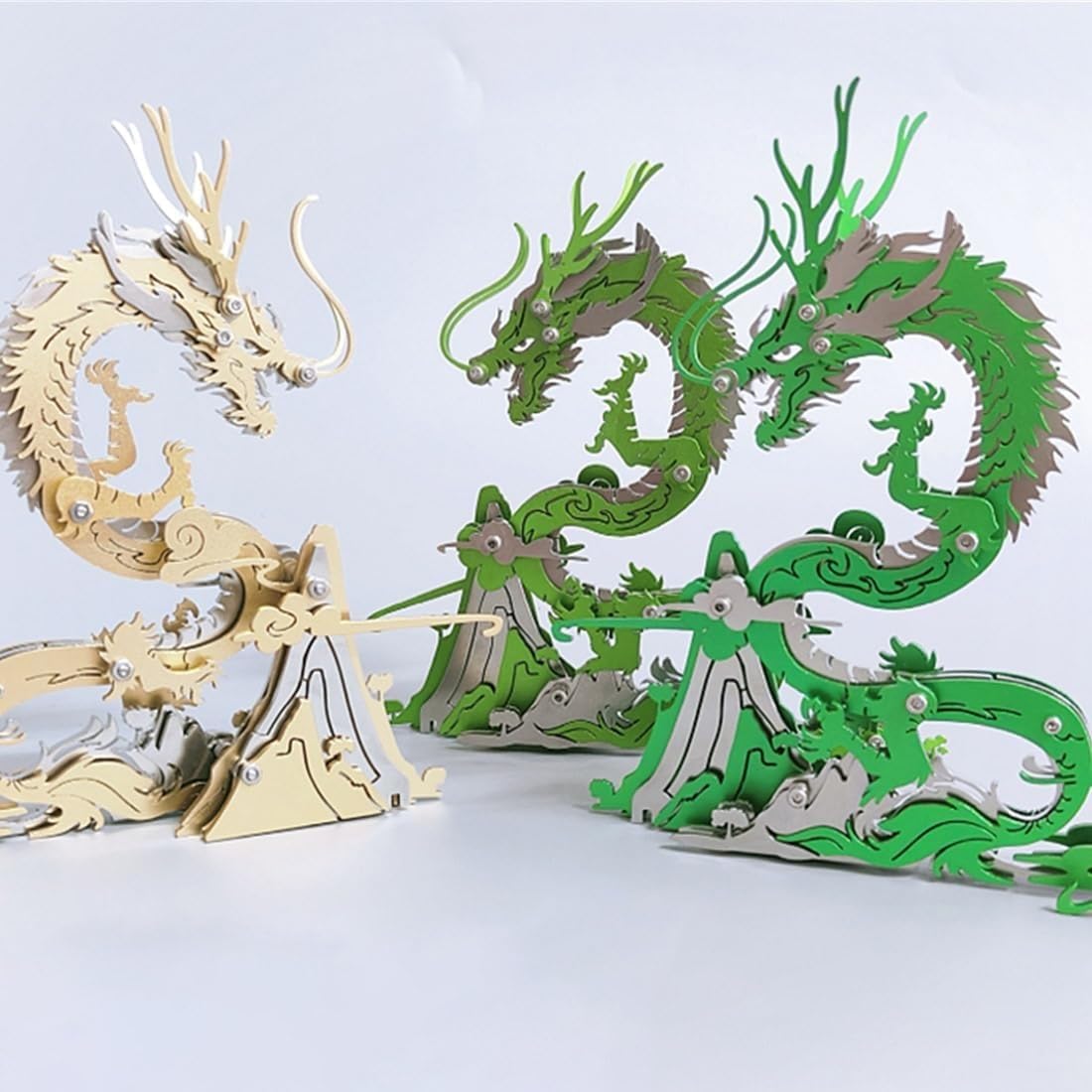 Puzzle metalowe 3D dla dorosłych, mechaniczny metalowy model smoka zestaw do rękodzieła, łamigłówki DIY Home Decor, prezenty dla dorosłych 92 szt.
