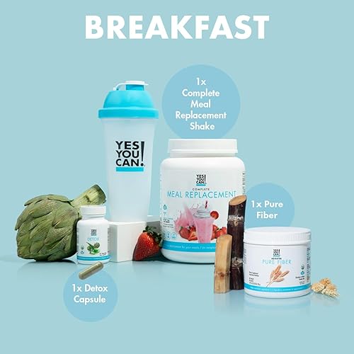 Miniatura 4 de Yes You Can! Kit Detox Plus, limpieza diaria de fibra pura, reemplazo de comidas, mezcla de bebidas, refuerzo de batido y suplemento, kit de