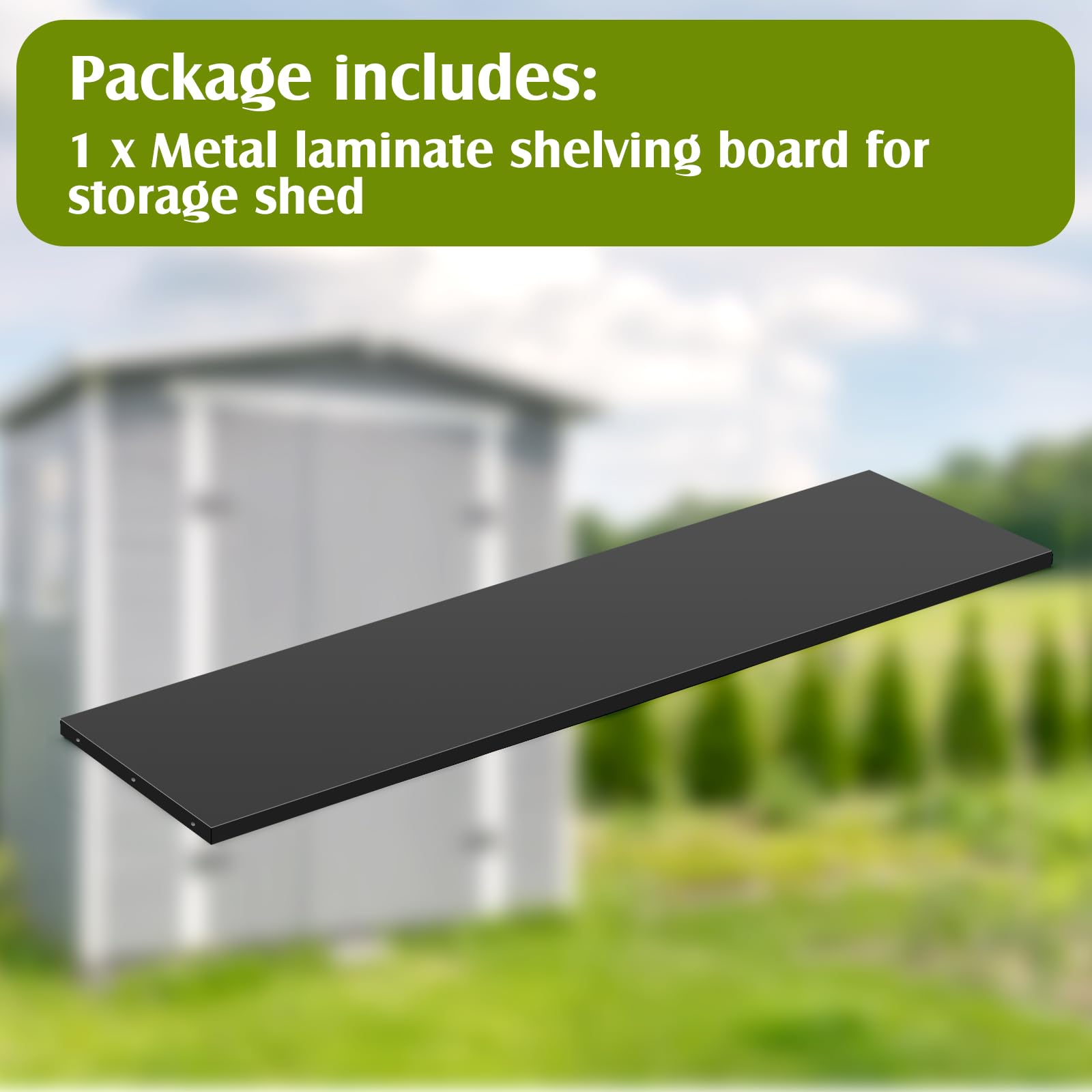 Hicarer Metal Laminate Shelving Boards Large Metal Black Shelving Shed