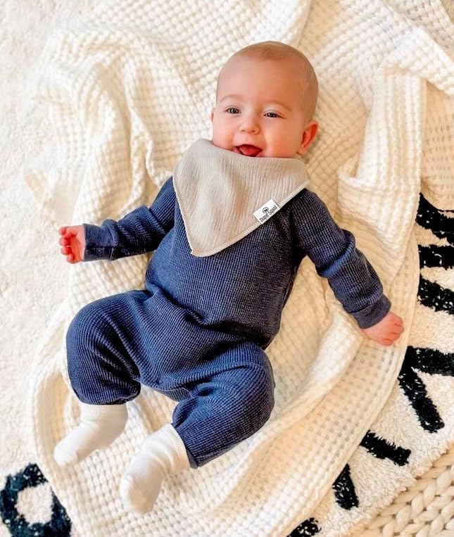 Miniatura 7 de DiaperSquad's Baby Bibs for Drooling and Teething, Bibs for Boys, Baby Girl - Solid Cotton Baby Drool Bibs