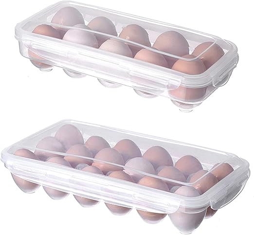 Portauova Doppio Strato Trasparente Per Frigo - Capacità 60 Uova - Impilabile, Ideale Per Cucina E Picnic - Foto 6