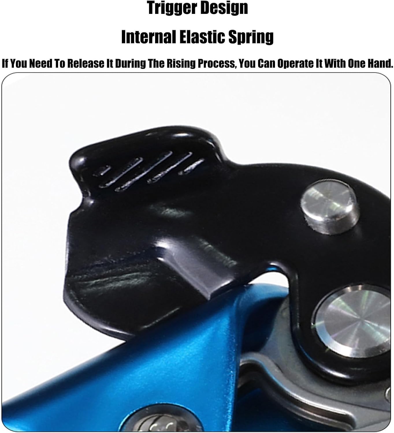 Generic Right Hand Ascender,Ergonomic Handled Rope Ascender,Mountaineering Rock Rappelling Gear Equipment,for Climbing and Rigging(for 8~13 Mm Rope), Red