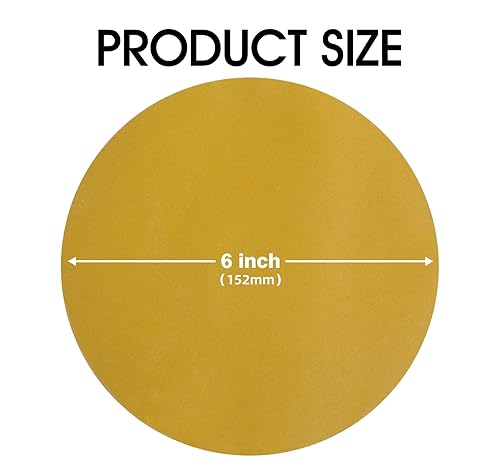 Miniatura 3 de 100 discos de lijado PSA de 6 pulgadas, autoadhesivos, grano 400, papel de lija con respaldo adhesivo redondo de óxido de aluminio para lijadora