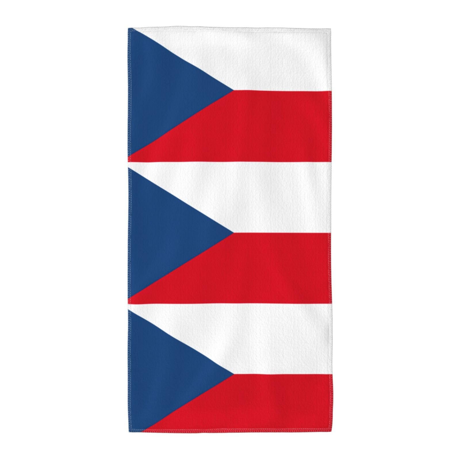 Flag Of The Czech Republic Print Light Weight Bath Towels For Women Men Absorbent Quicker To Dry, Perfect For Bathroom Hotel