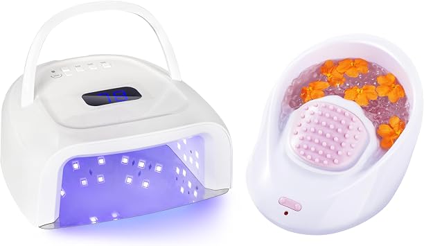 Rechargeable UV LED Nail Lamp & Electric Nail Soaking Bowl