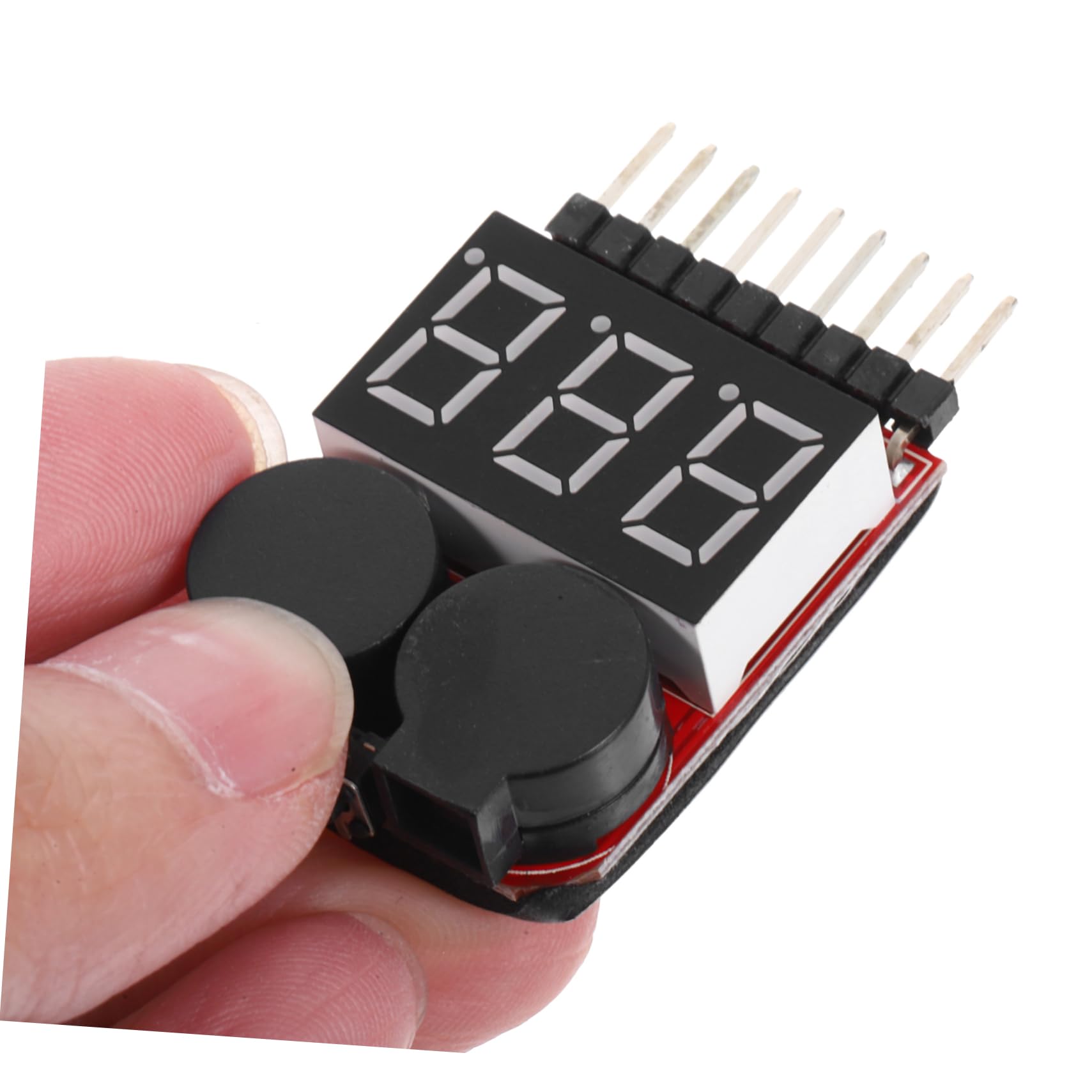 VILLCASE Lithium Ion Battery Tester Lipo Voltage Check Tool with and LED Alert for Accurate Capacity Measurement Prevent Over Discharging Over Charging