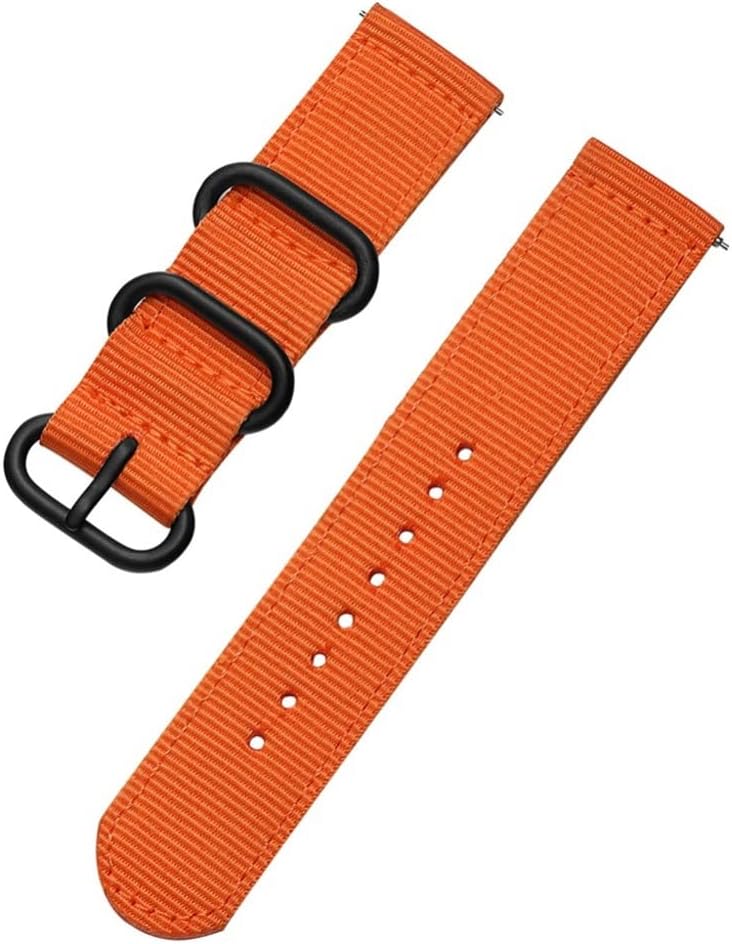 Nylon Sports Watch Strap 22mm for Smart Wristband Bracelet Watch Textured Strap Nylon Wristband(E)