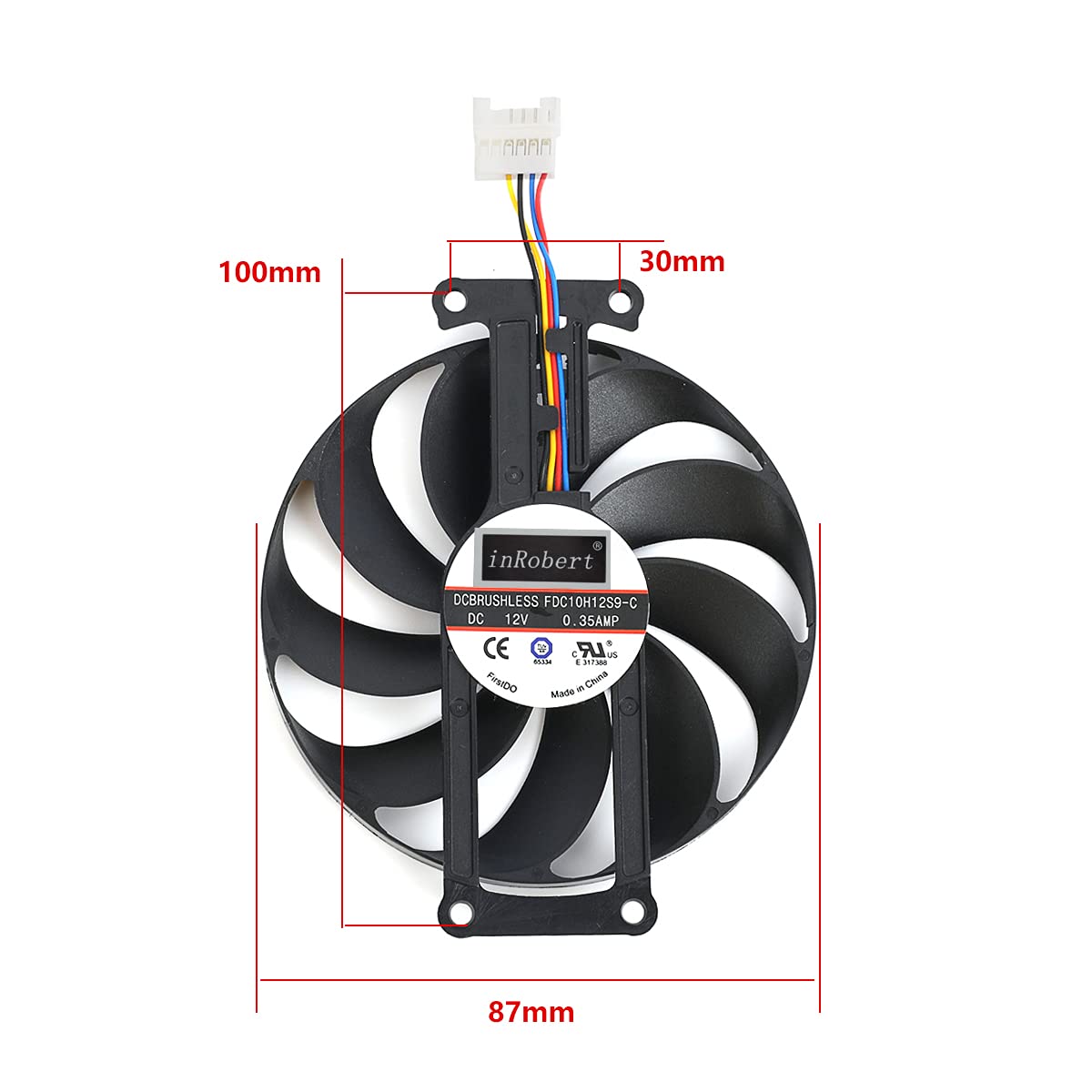 87mm 6Pin RTX2060S RTX1660S Graphics Card Fan Replacement for ASUS Dual RTX 2060/2070/1660 Super EVO GPU Fan