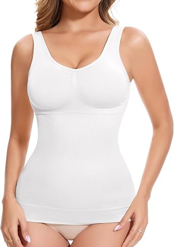 Shapewear Tank Tops with Built in Bra Camisole Top for Women