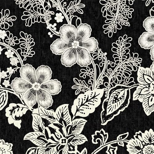 Image of Geelin 4 Pcs Outdoor Patio Chair Cushion Thick High Back Adirondack Chair Cushion Tufted Weather & Fade Resistant Anti-Slip Outside Rocking Chairs Pads with Ties 44 x 19 x 4 Inch (Onyx Ivory Bloom)