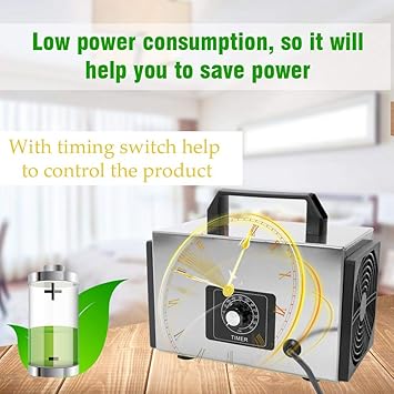 Ubersweet Imported 28g/h Generator Ozone Machine Tablets Air Purifier Ozonizer with Timing Switch Purifier fo Car Formaldehyde Remover_133637
