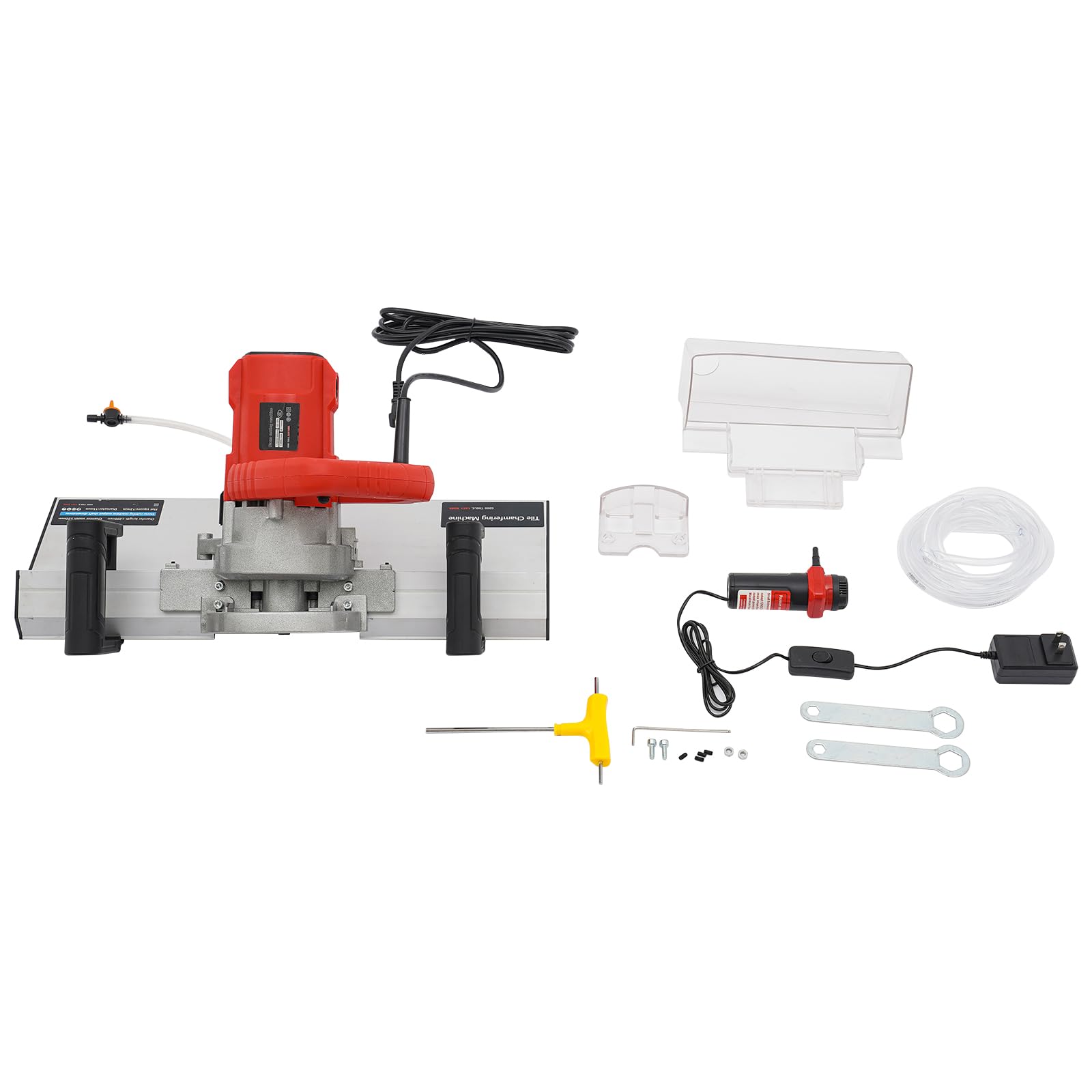 Tile Chamfering Machine, 43 Degree Tile Angle Cutting Machine Aluminum Base Plate Portable Tile Chamfering Tool Professional Adjustable Tile Beveling Machine for Domestic Commercial