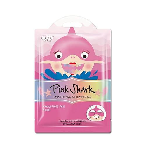 Miniatura 2 de Epielle Máscaras de personajes (tiburón rosa, paquete de 6)