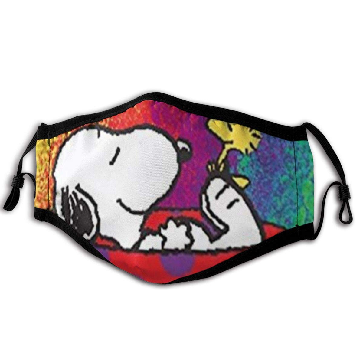 Adult Children Face Mouth Cover Reusable Windproof Snoopy Pool Time Respirator,Anti Dust Mouth Guard for Outdoor Protection Black