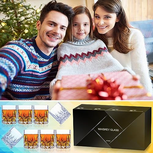 Whiskey Glasses Set of 8, 11 OZ Cocktail Glasses In Gift Box, Old Fashioned Glasses for Drinking Scotch Bourbon Cognac Vodka Rum Liquor, Rocks Glasses, Crystal Scotch Glasses, Gifts for Men - Image 5