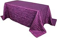 Vista 12 de YOUR CHAIR COVERS - Mantel rectangular de tafetán arrugado de 90 x 156 pulgadas, color marfil